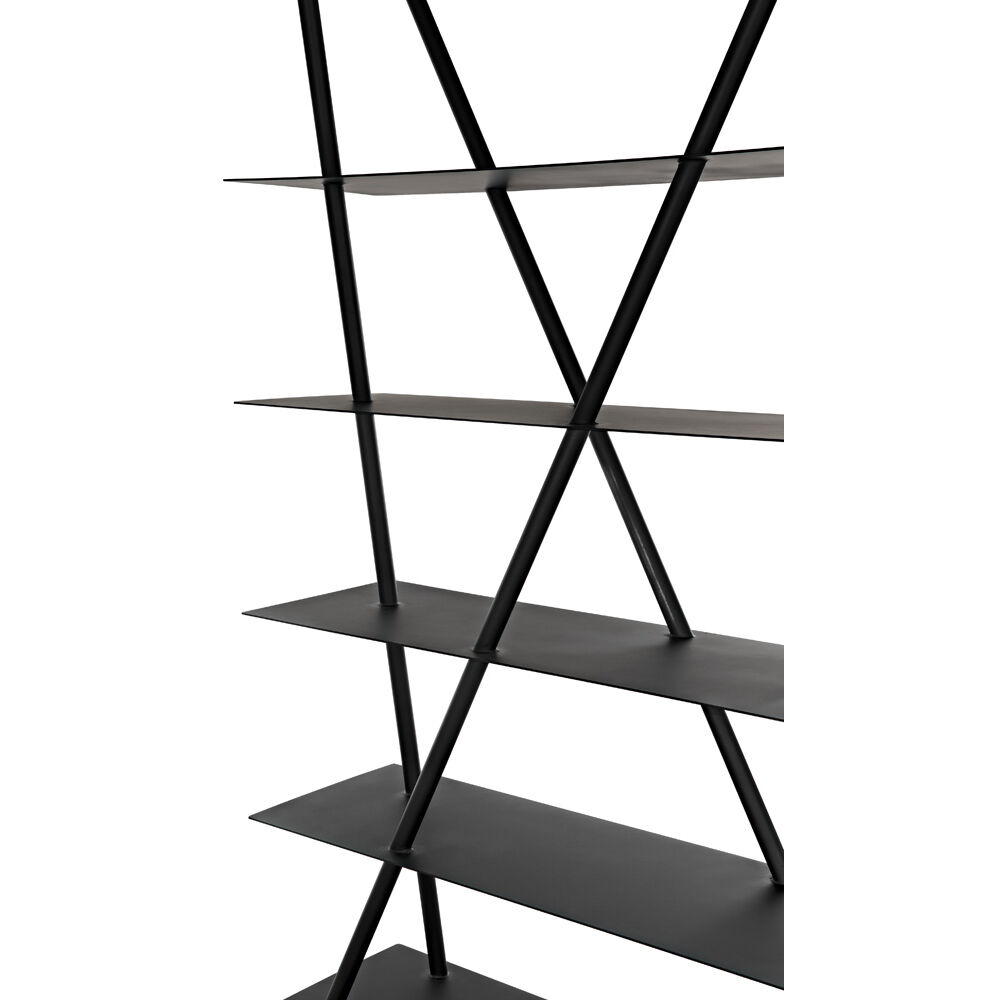 Siddhartha Matte Black Bookcase
