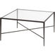Leon 34 X 34 inch Bronze with Clear Coffee Table
