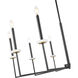 Gaultier 10 Light 44.75 inch Matte Black and Modern Gold Chandelier Ceiling Light