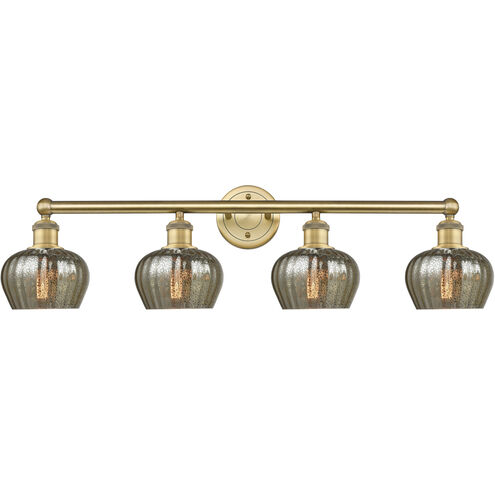 Fenton 4 Light 33.5 inch Brushed Brass Bath Vanity Light Wall Light in Mercury