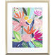 Naive Neon Bouquet Pink and Green and Blue and Orange Framed Art, Propac