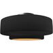 Radiance Collection - Tier 1 Light 14.5 inch Carbon Matte Black and Champagne Gold and Brushed Nickel Semi-Flush Ceiling Light in Replaceable Bulb, Carbon Matte Black/Champagne Gold, 14.5W x 7.25H, Form+Finish+Function