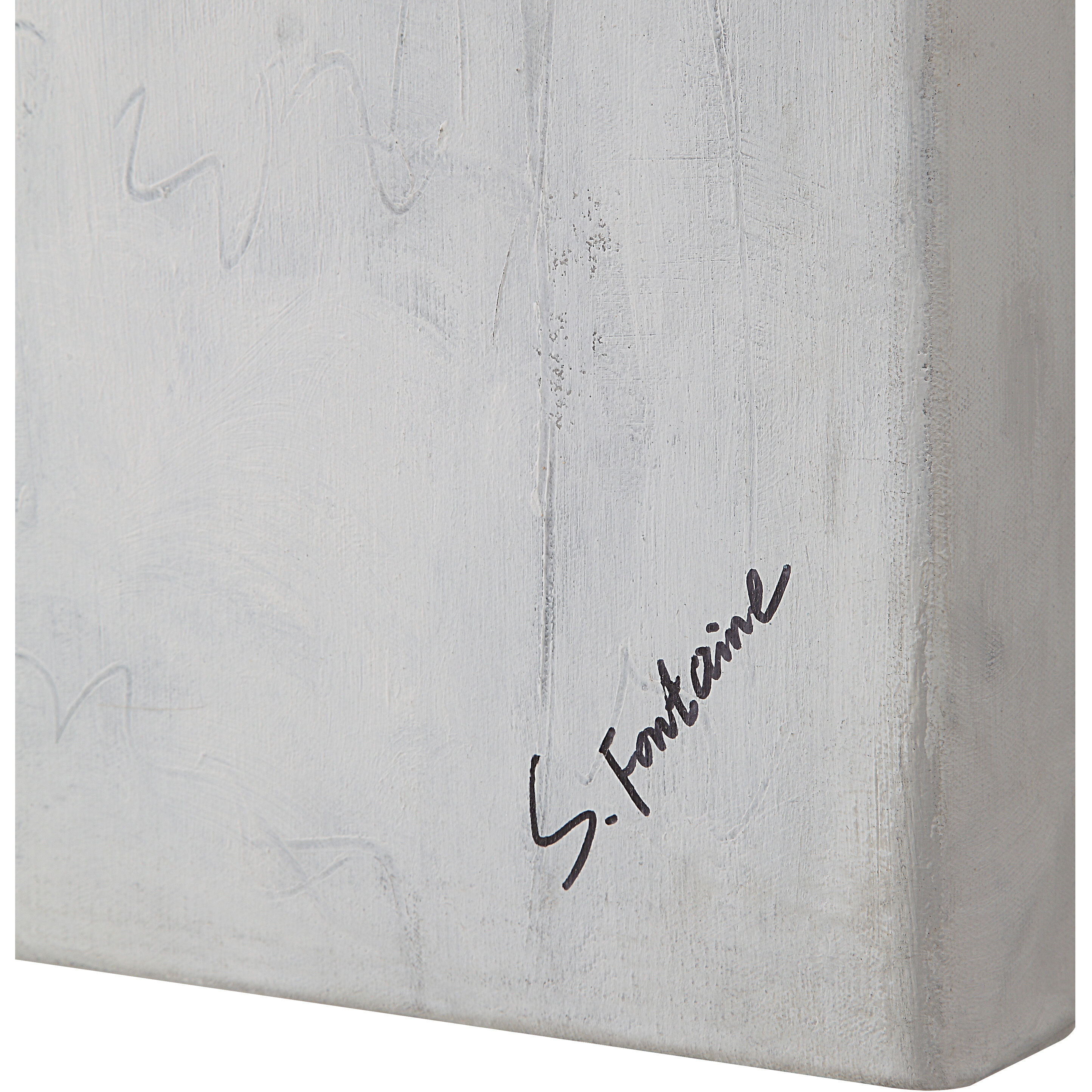 Pinceau White/Beige/Grey/Black Canvas Art