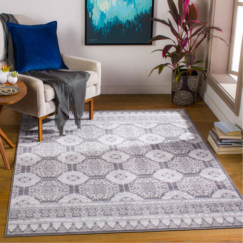 Cesar 120 X 94 inch Medium Gray; Multicolored Rug in 8 x 10