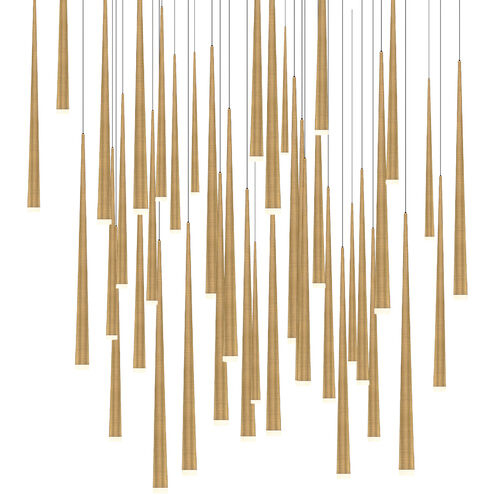 Cascade 41 Light 36 inch Aged Brass Multi-Light Pendant Ceiling Light