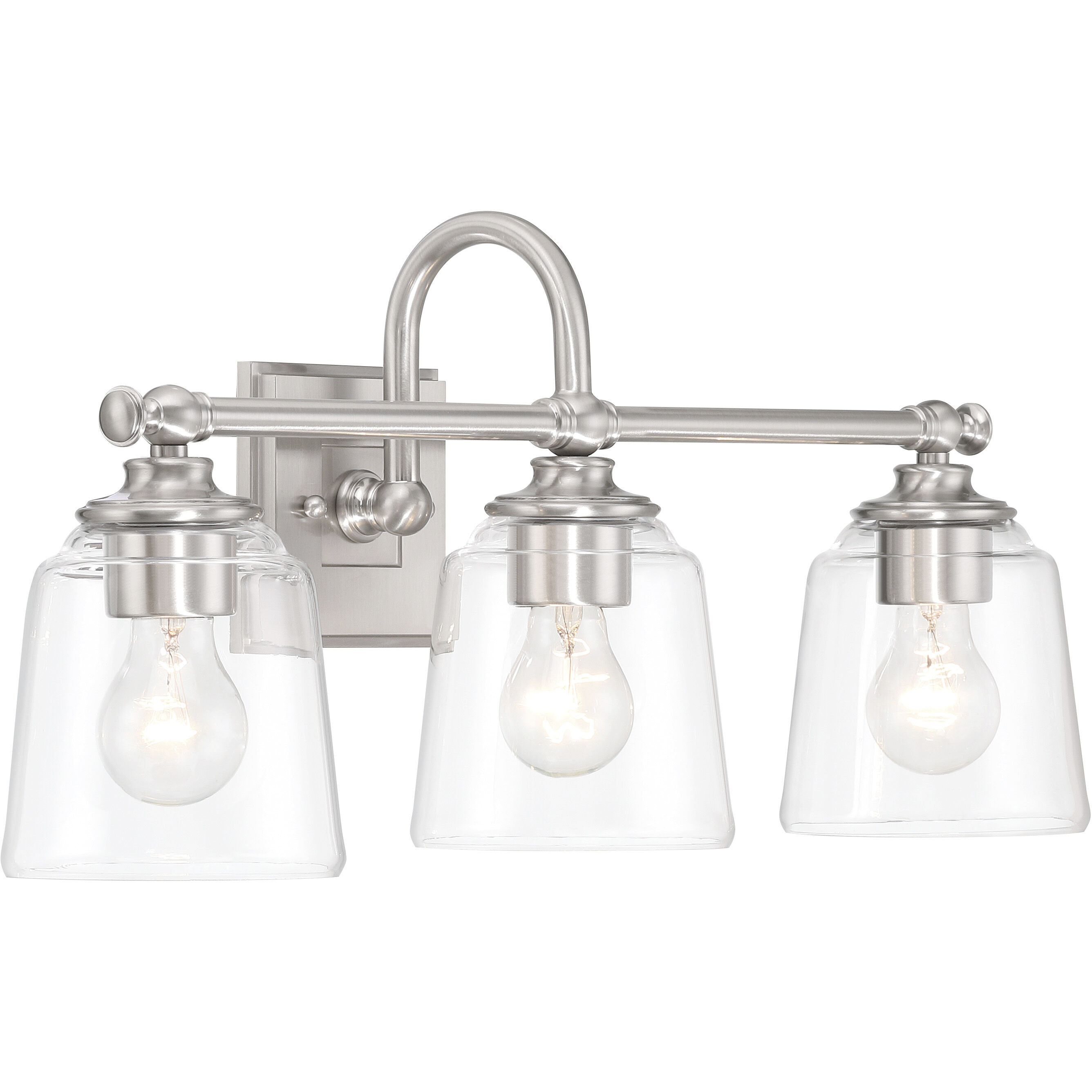 Antonia 3 Light 25.25 inch Brushed Nickel Bath Vanity Light Wall Light