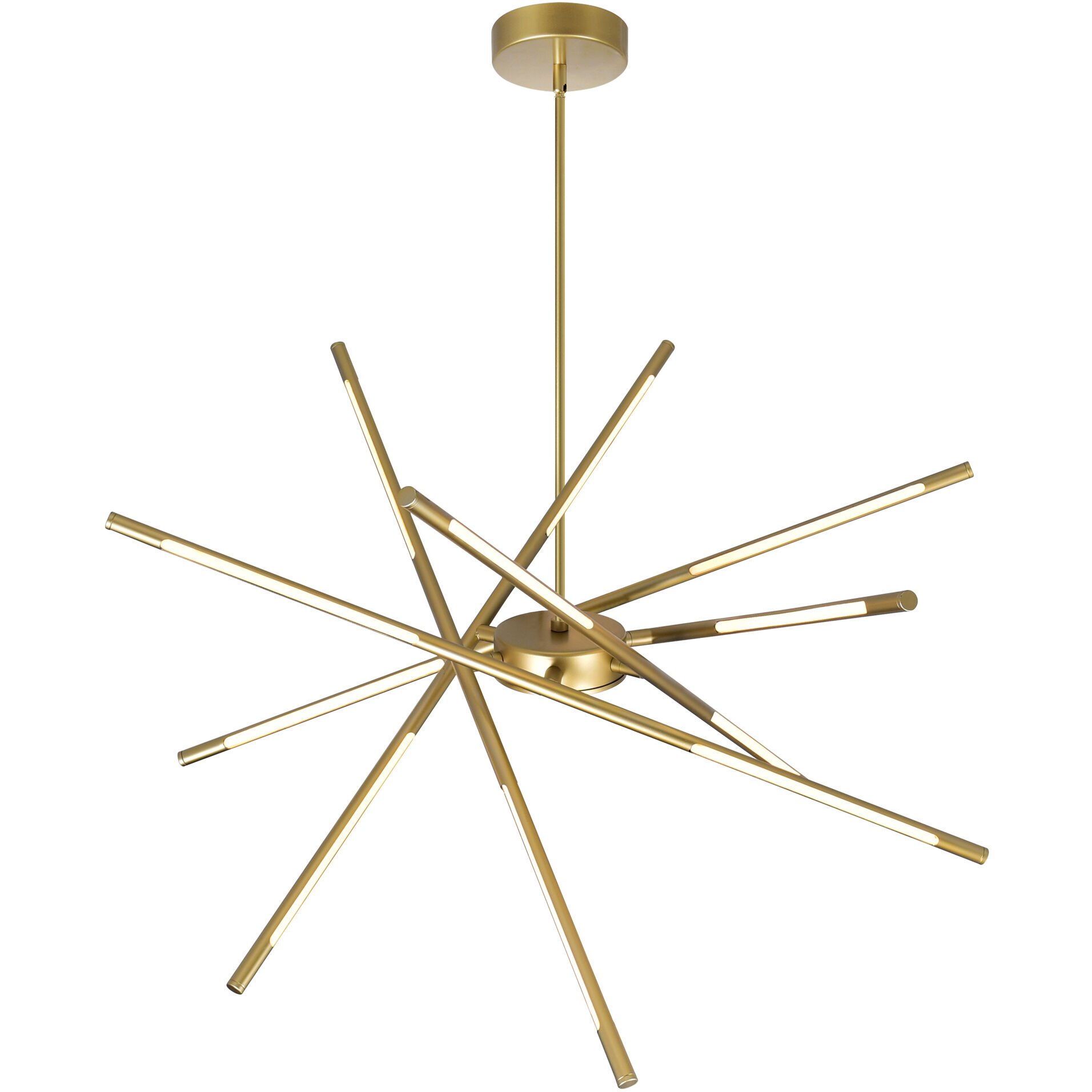 Oskil LED 31 inch Satin Gold Chandelier Ceiling Light