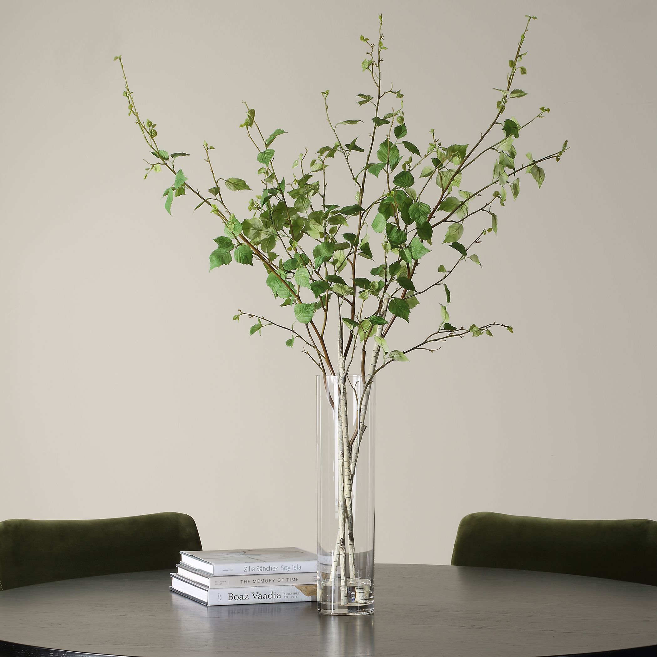 Nigra Green Birch in Vase Centerpiece
