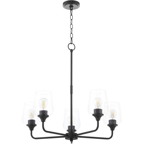 Raymond 5 Light 27 inch Matte Black Chandelier Ceiling Light