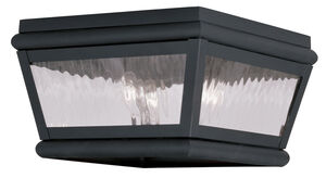 Exeter 2 Light 8 inch Black Outdoor Ceiling Mount