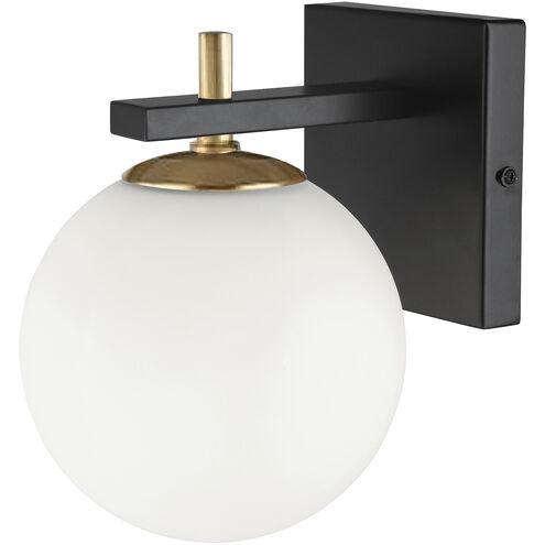 Vivaldi 1 Light 6 inch Matte Black with Aged Brass Decorative Wall Sconce Wall Light in Matte Black and Aged Brass