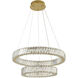 Golden Ratio 2 Light 23.6 inch Satin Gold Pendant Ceiling Light