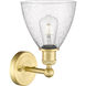 Bristol Glass Sconce Wall Light in Satin Gold, Seedy