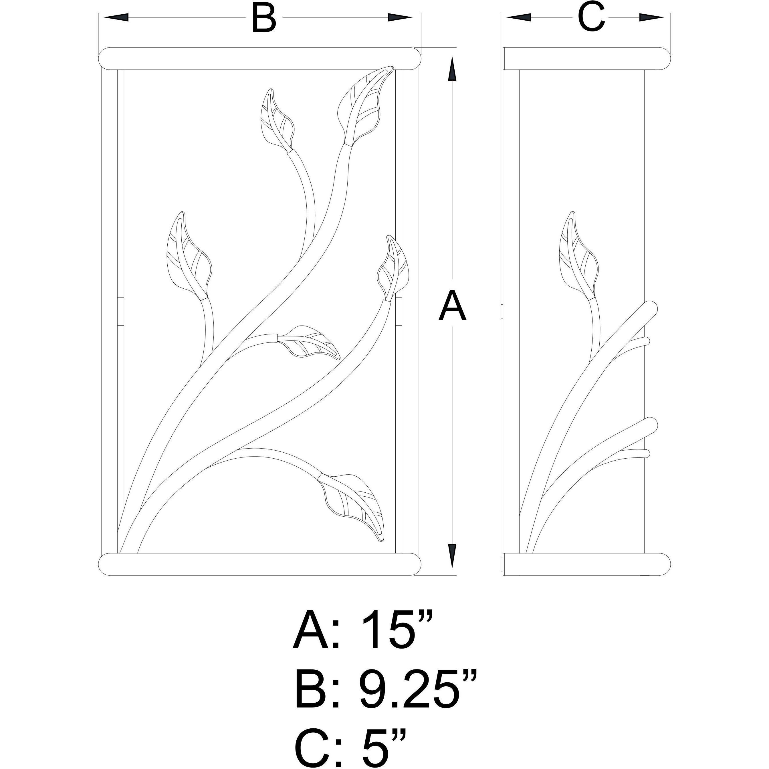 Vine LED 9.25 inch Oil Shale Wall Light