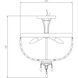 Geneva 3 Light 16 inch Porcellana Semi-Flush Ceiling Light
