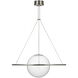 Barbara Barry Cosmos LED 27.5 inch Pewter Ring and Orb Chandelier Ceiling Light