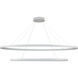 Ovale LED 27.63 inch White Chandelier Ceiling Light