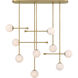 Ursolus 9 Light 43.5 inch Legacy Brass Linear Chandelier Ceiling Light
