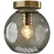 Camden 9 inch Antique Brass Flush Mount Ceiling Light