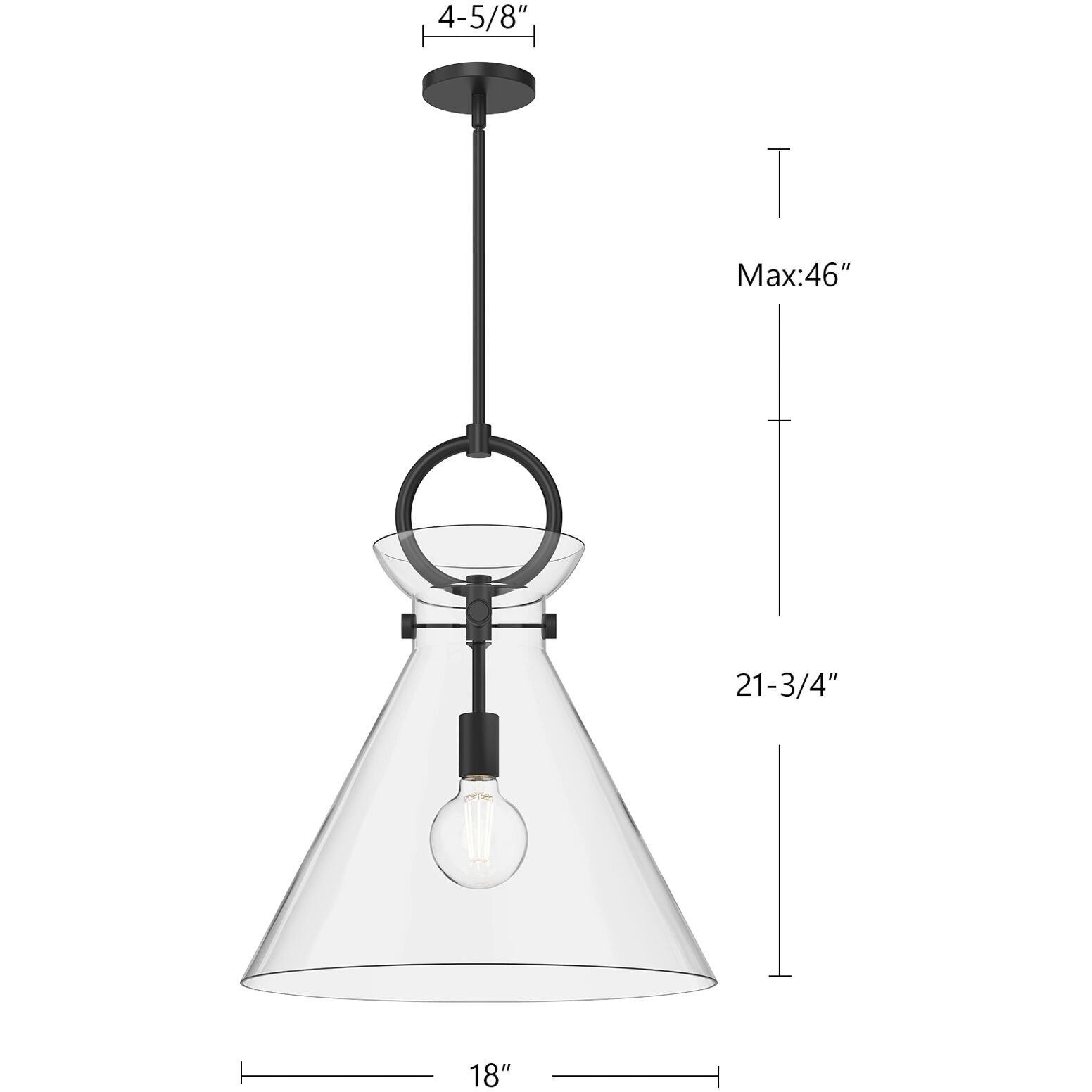 Alora Mood Emerson Pendant Ceiling Light in Aged Gold, Clear Glass