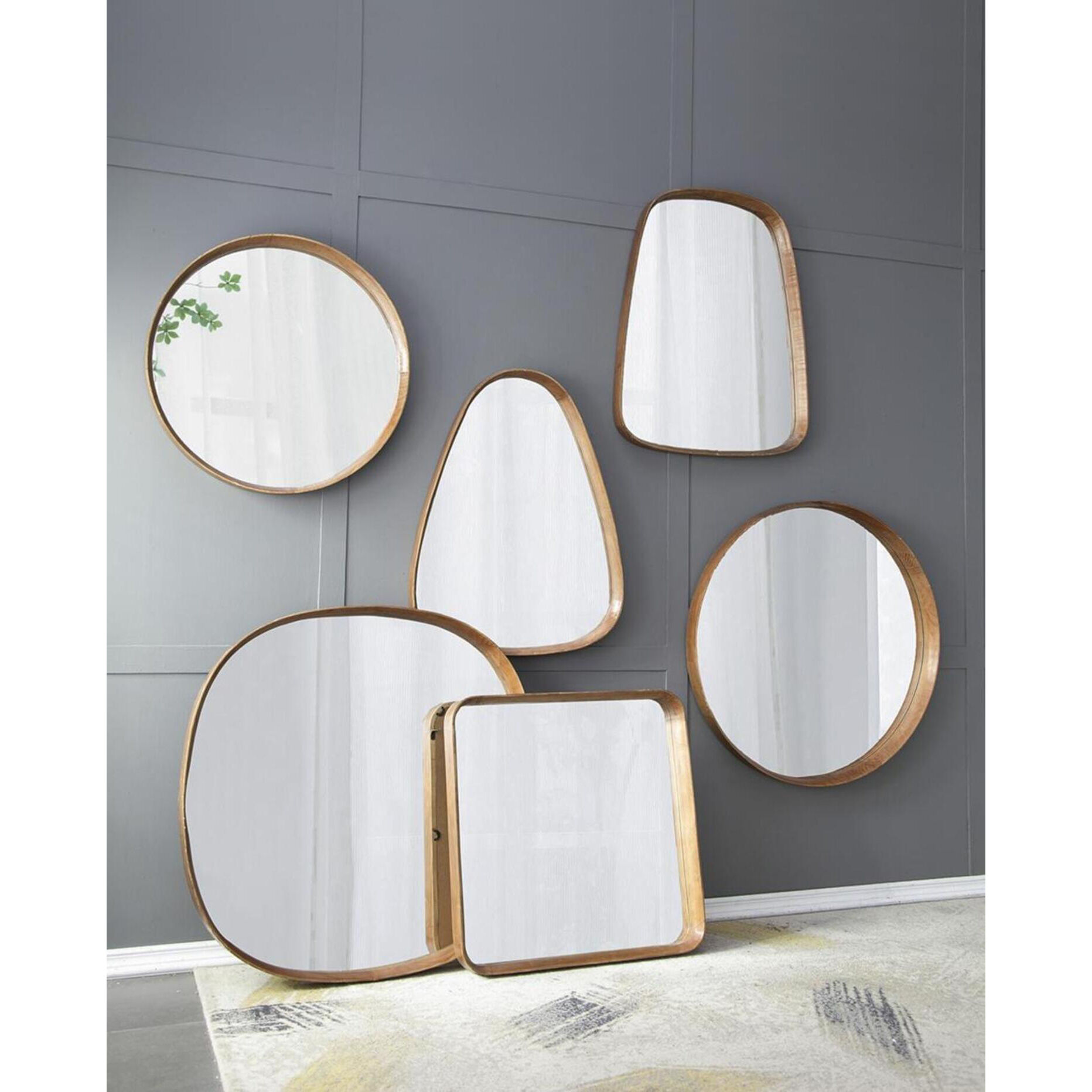 Wayne 36.8 X 28.1 inch Brown Wall Mirror