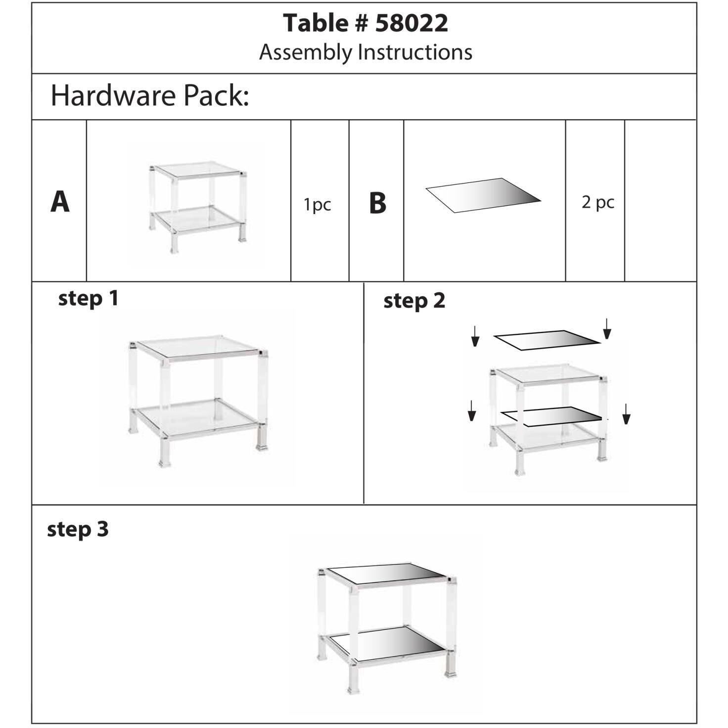 Clare 24 X 24 inch Silver Side Table