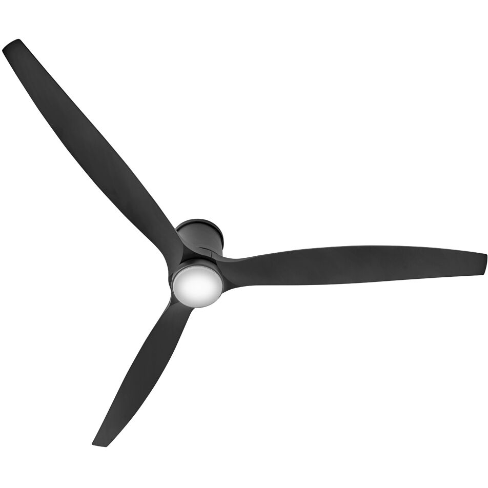 Hover Flush 72 inch Matte Black Fan