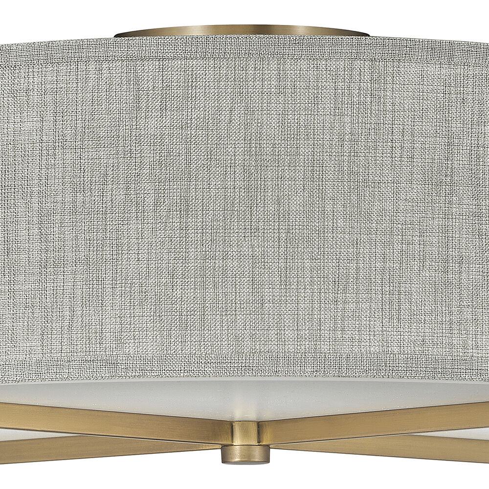 Galerie Axis 4 Light 25.5 inch Heritage Brass Indoor Semi-Flush Mount Ceiling Light