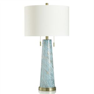 Urmila 33 inch 60 watt Blue and Gold Table Lamp Portable Light