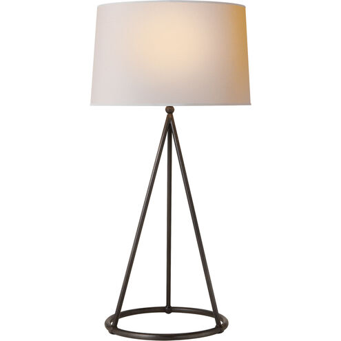 Thomas O'Brien Nina 31 inch 150.00 watt Aged Iron Tapered Table Lamp Portable Light in Natural Paper