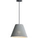 Woven 1 Light 14.5 inch Gray/Black Single Pendant Ceiling Light in Gray and Black