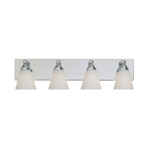 Hudson 4 Light 30 inch Chrome Bath Bar Wall Light