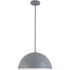 Ofelia LED 16 inch Grey Pendant Ceiling Light, Dome