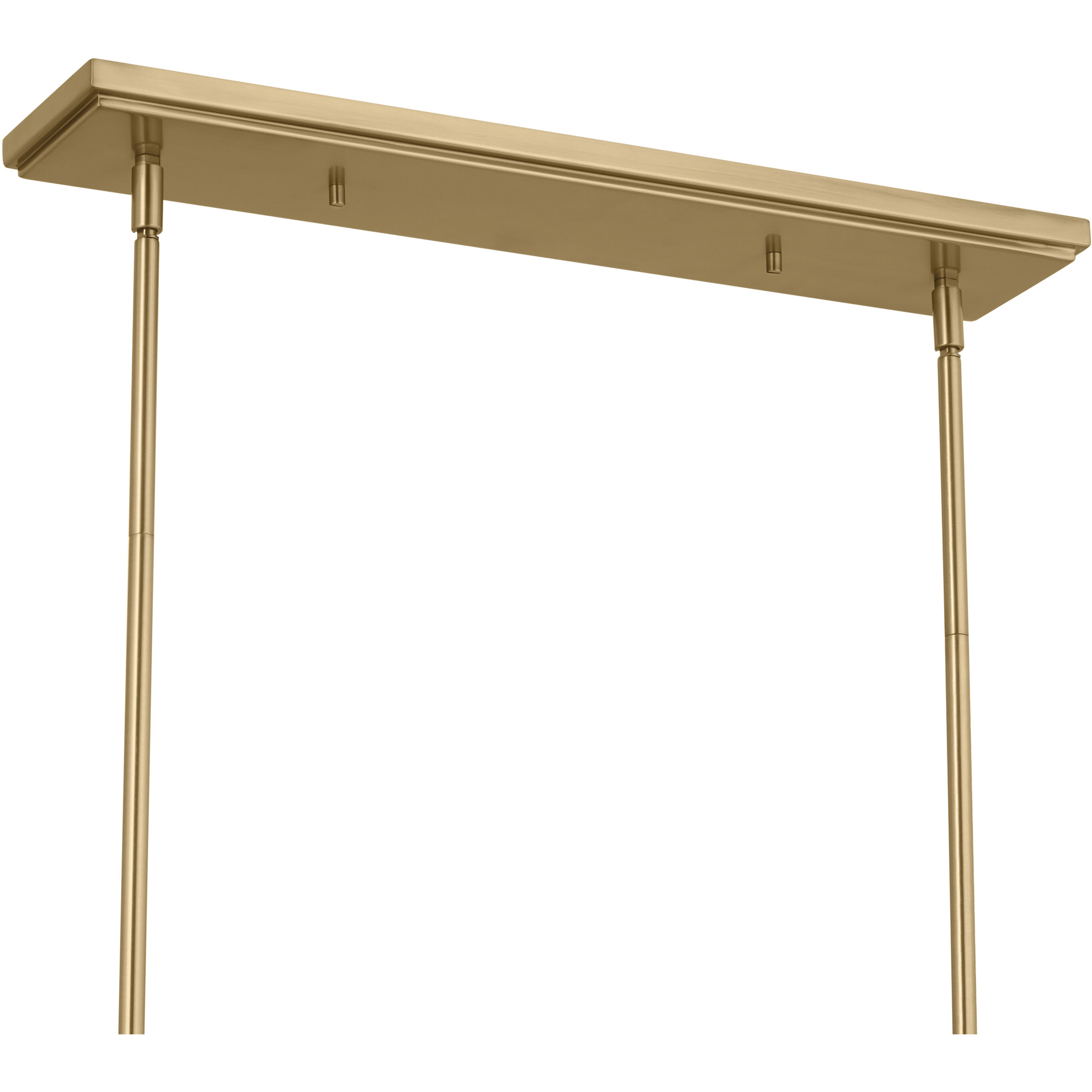 Pallas 3 Light 4.5 inch Brushed Natural Brass Chandelier Linear Ceiling Light