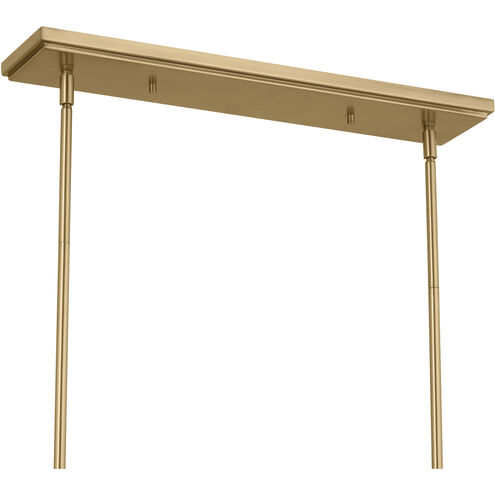 Pallas 3 Light 4.5 inch Brushed Natural Brass Chandelier Linear Ceiling Light