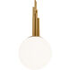 Sybil LED 9.9 inch Aged Brass Indoor Hanging Lighting Ceiling Light in 4000K