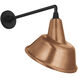 Thomas O'Brien Academy Barn Light LED 17.5 inch Matte Black Mack Barn Light in 12.5" Soft Copper Tilted Bowers Shade