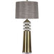 Tinley 39 inch 150.00 watt Brass, Clear, Grey Table Lamp Portable Light