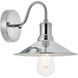 Etude 1 Light 9 inch Chrome Wall Sconce Wall Light