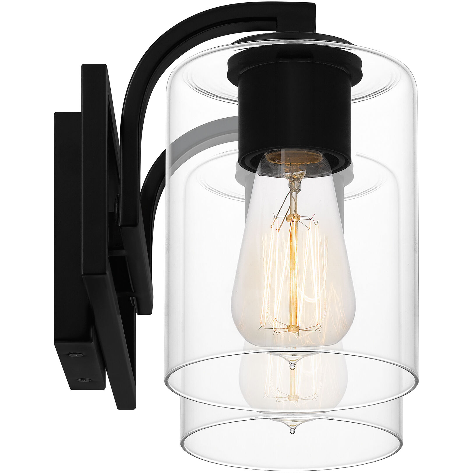 Lansdowne 2 Light 18 inch Matte Black Bath Light Wall Light