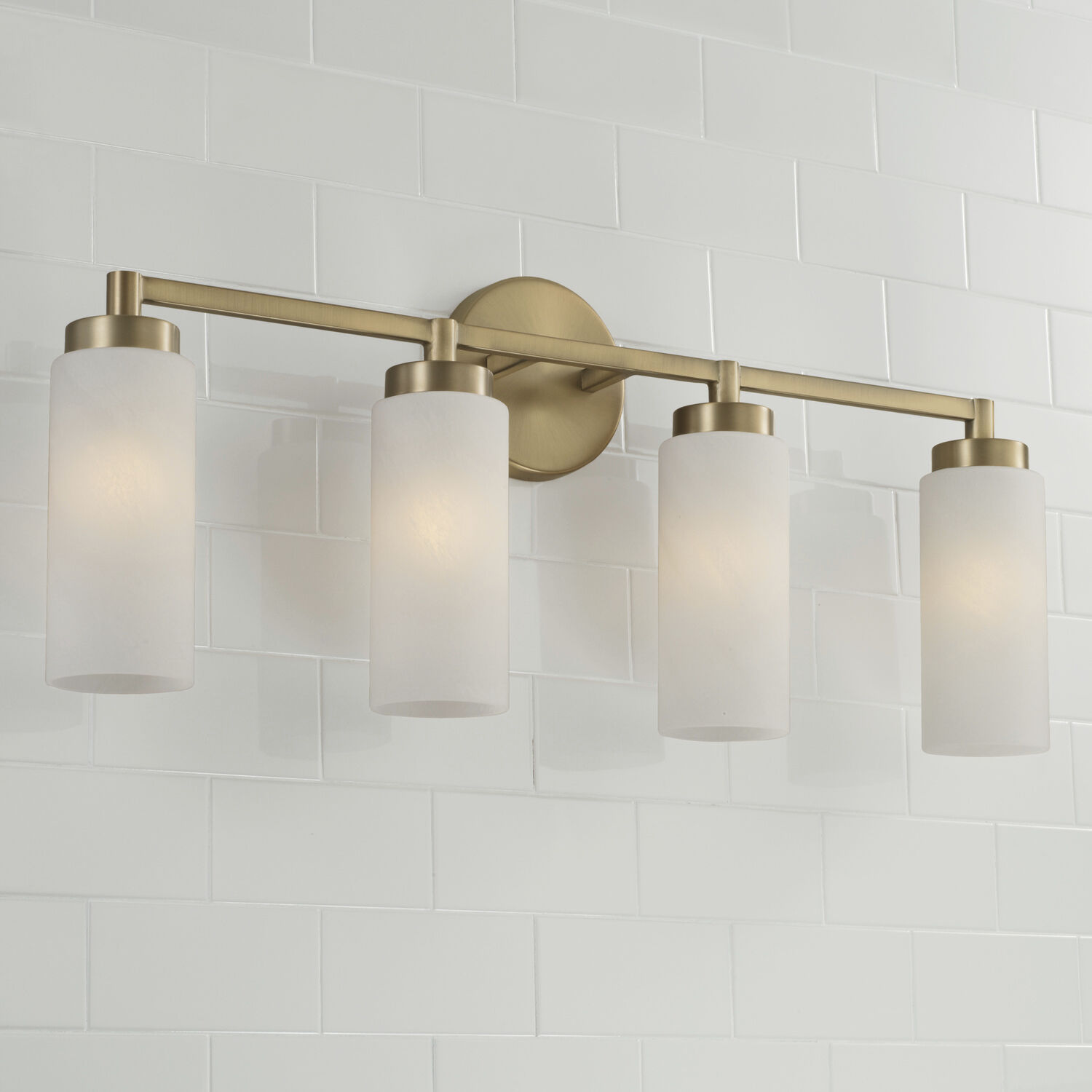 Alyssa 4 Light 27.5 inch Aged Brass Vanity Light Wall Light