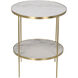 Rivoli 30 X 25 inch Antique Brass Side Table