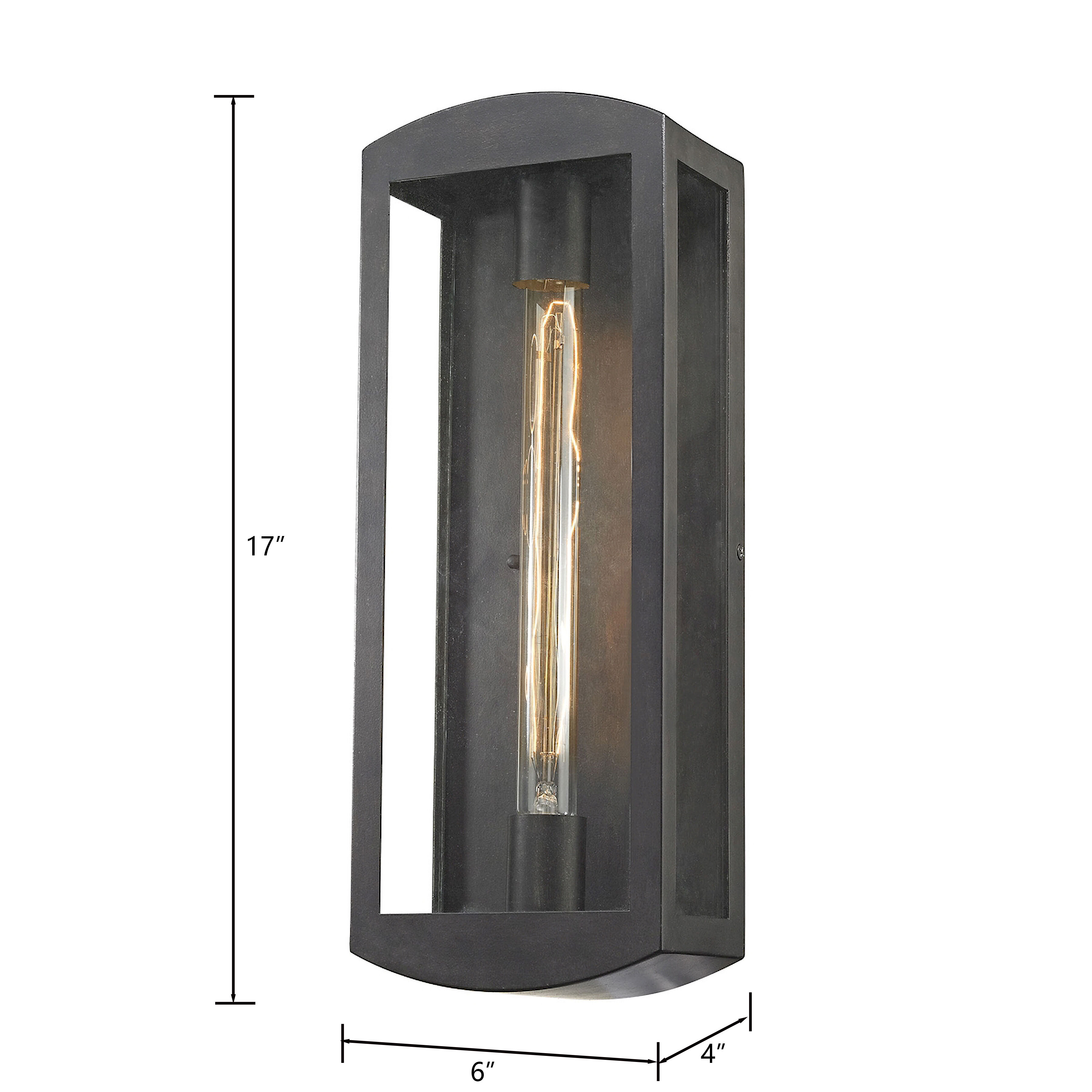 Trenton 1 Light 17 inch Blackened Bronze Outdoor Wall Sconce