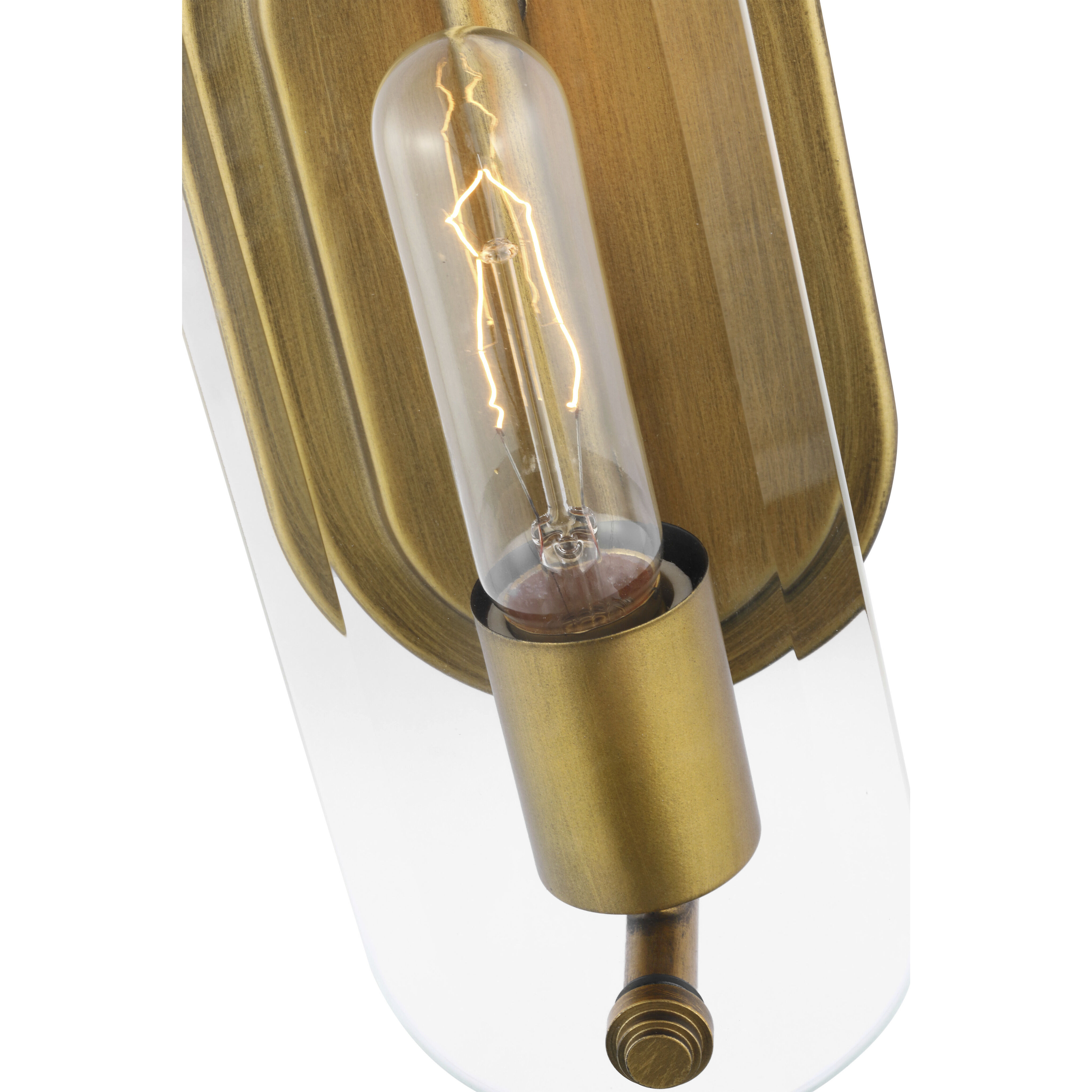 Teton 1 Light 4.38 inch Natural Brass Bathroom Vanity Light Wall Light