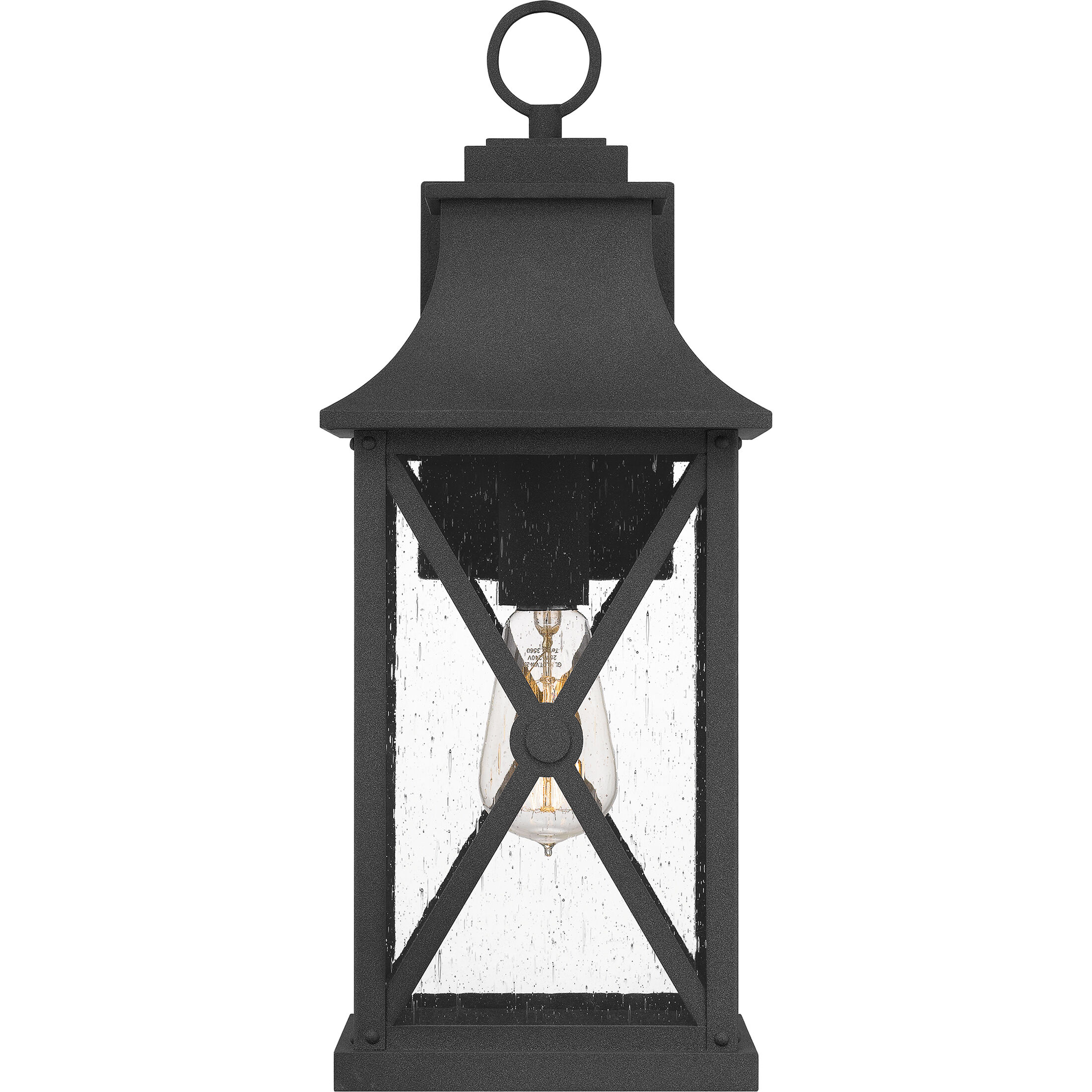 Ellerbee 1 Light 18 inch Mottled Black Outdoor Wall Lantern, Medium