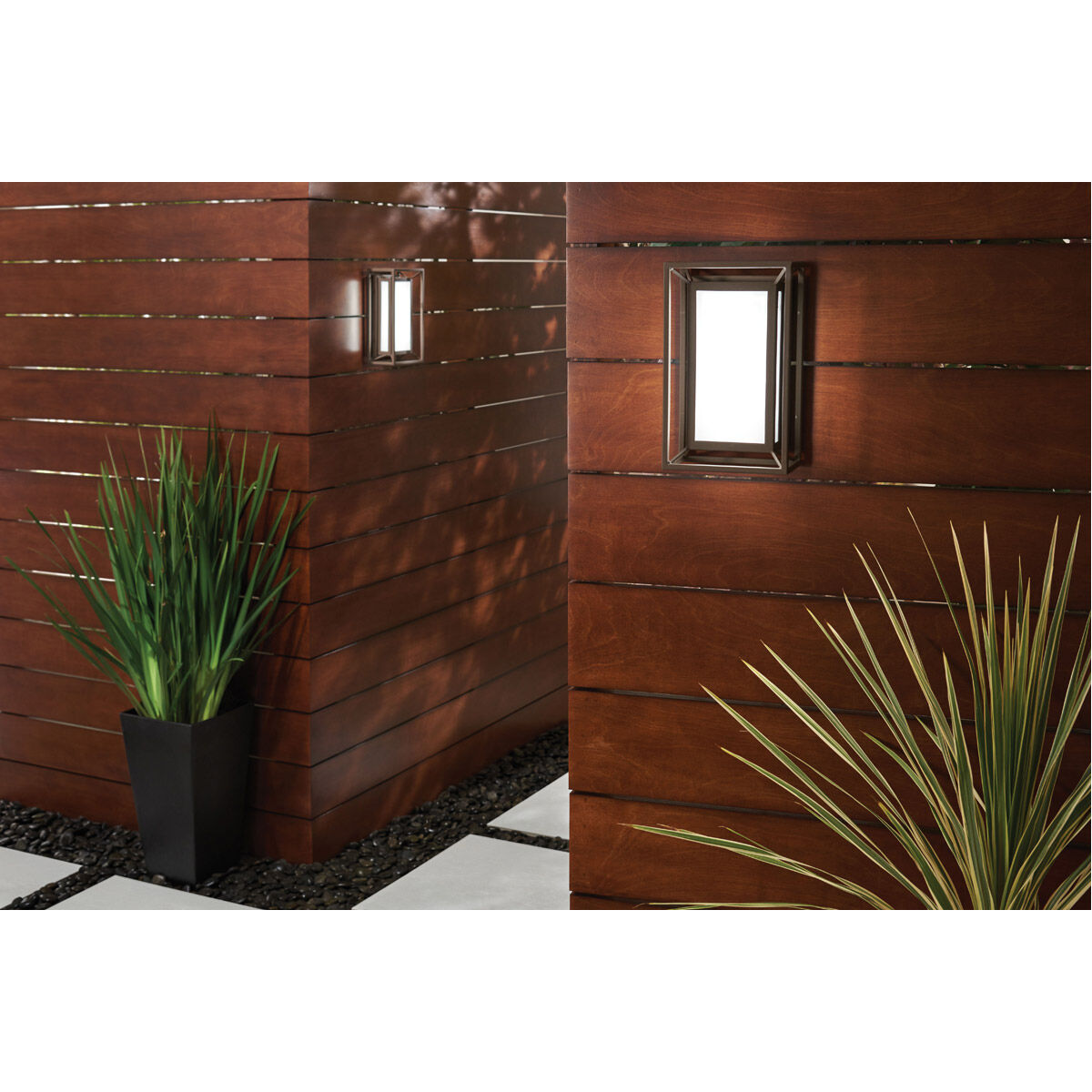 Outline LED 10.5 inch Sand Bronze Pocket Lantern, Outdoor