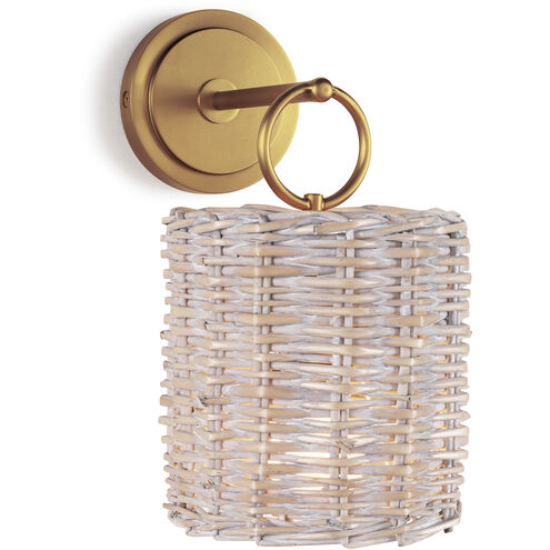 Nantucket 1 Light 7.5 inch Natural Brass Wall Sconce Wall Light