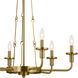 Homestead Vetivene 6 Light 29 inch Natural Brass Chandelier Ceiling Light, Vetivene