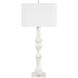 Mayme 37.5 inch 150 watt Matte White and Crystal Table Lamp Portable Light