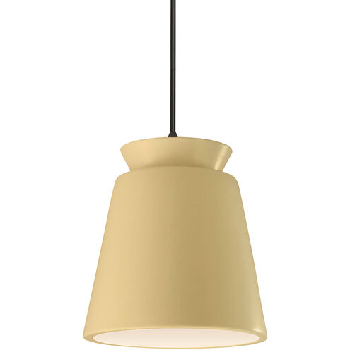Radiance Collection 1 Light 7.75 inch Muted Yellow and Matte Black Pendant Ceiling Light, Form+Finish+Function